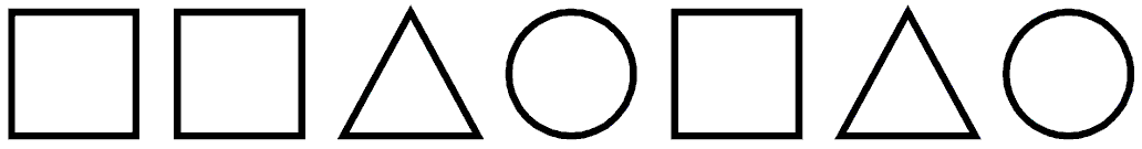 Упражнение на развитие объёма, распределения внимания «Фигурный ряд»